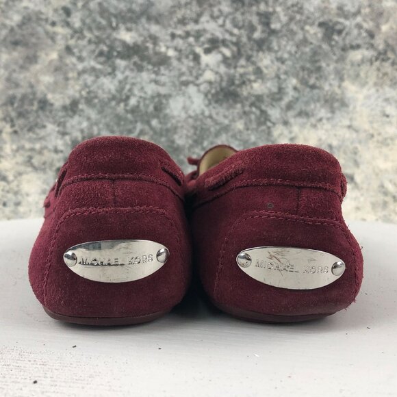 MMK MICHAEL KORS Women's Size 6M Daisy Burgundy Suede Moccasin Driving Loafers - Picture 4 of 12